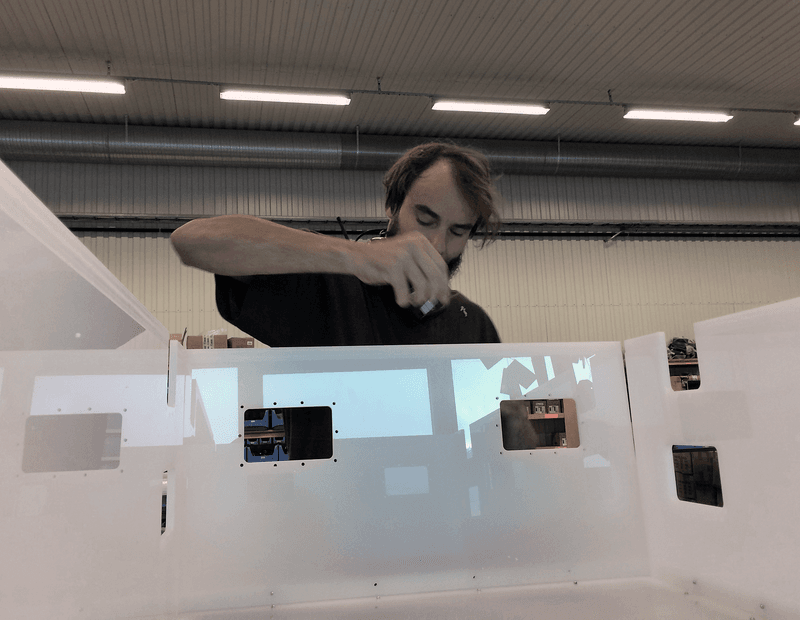 Flightcase i plexiglass