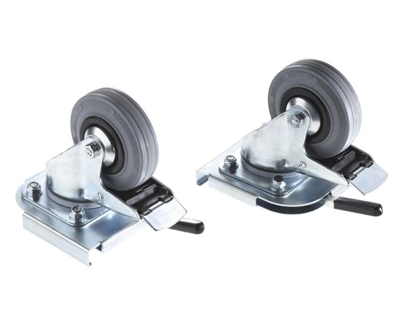 Zarges 40742 Clip-On Hjulsett 2 stk Svingbare Hjul m/Brems