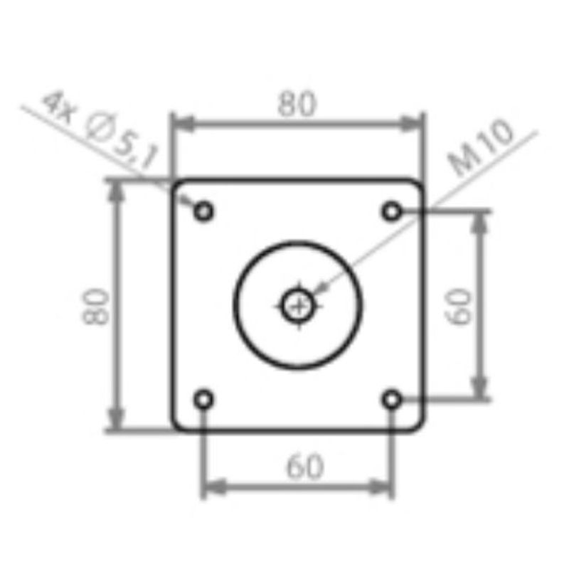 Adam Hall 87991 Teleskopbein 73-118 cm