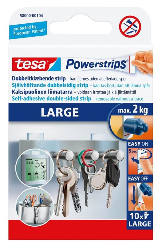 Tesa 58000 Powerstrips Large 10-pack