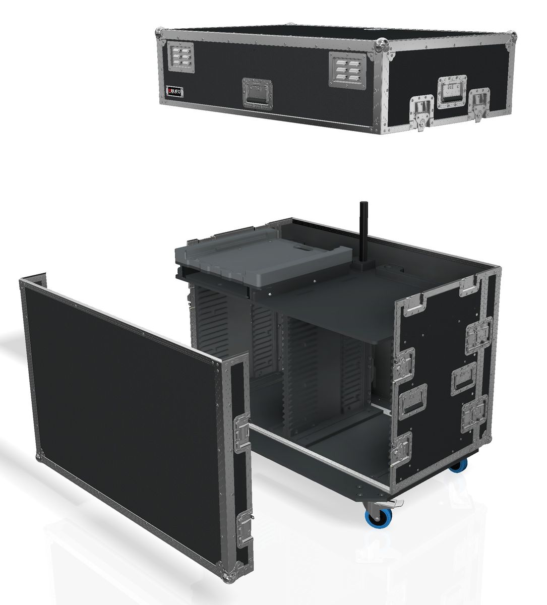 PTS 120-skap for DiGiCo 112 Quantum og AluPro, Dobbel bredde